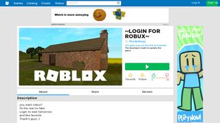 ~LOGIN FOR ROBUX~ - Roblox