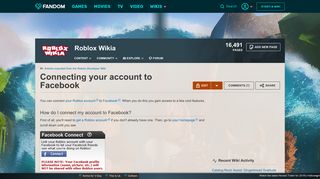 Connecting your account to Facebook | Roblox Wikia | FANDOM ...