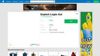 Exploit Login Gui - Roblox