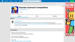 Olympic Gymnast Competition - Roblox