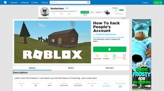 How To hack People's Account - Roblox