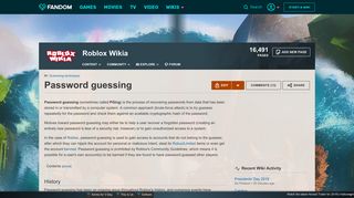 Password guessing | Roblox Wikia | FANDOM powered by Wikia