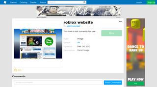 roblox website - Roblox