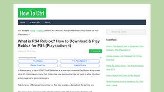 What is PS4 Roblox? How to Download & Play Roblox for Playstation 4