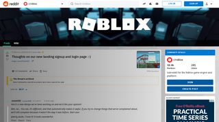 Thoughts on our new landing signup and login page :-) : roblox ...