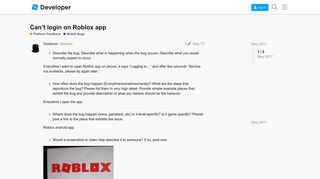 Can't login on Roblox app - Mobile Bugs - Roblox Developer Forum