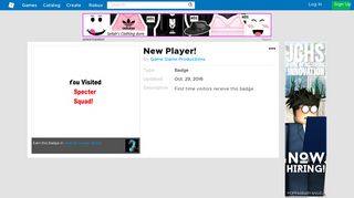New Player! - Roblox
