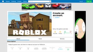 Create an account. - Roblox