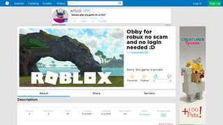 Obby for robux no scam and no login needed :D - Roblox