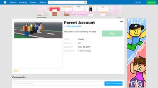 Parent Account - Roblox