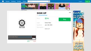 SIGN UP - Roblox