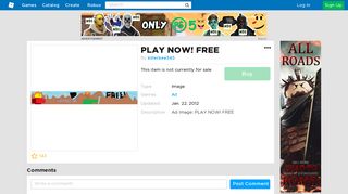 PLAY NOW! FREE - Roblox