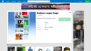 Roblox Login Page - Roblox