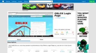 OBLOX Login Page - Roblox