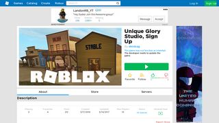 Unique Glory Studio, Sign Up - Roblox