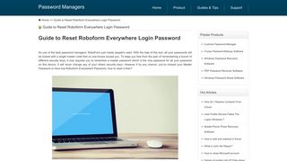 Guide to Reset Roboform Everywhere Login Password