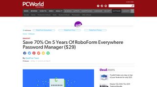Save 70% On 5 Years Of RoboForm Everywhere Password ...