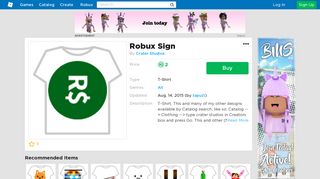 Robux Sign - Roblox