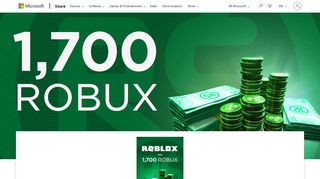 Buy 1,700 Robux for Xbox - Microsoft Store