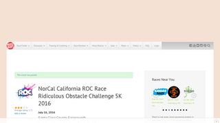 NorCal California ROC Race Ridiculous Obstacle Challenge 5K 2016 ...
