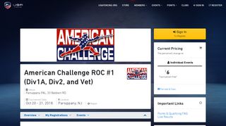 2018 American Challenge ROC #1 (Div1A, Div2, and Vet) - USA ...