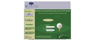 Royal Oaks Country Club - ForeTees Login - www1.foretees.com