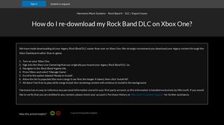 How do I re-download my Rock Band DLC on Xbox One? – Harmonix ...