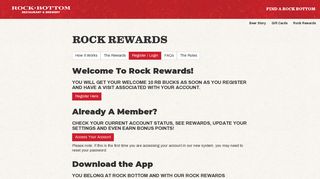 Register for Rock Rewards | Rock Bottom Restaurant & Brewery