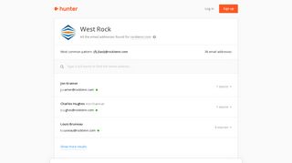 West Rock - email addresses & email format • Hunter - Hunter.io