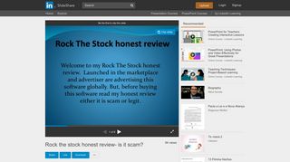 Rock the stock honest review- is it scam? - SlideShare