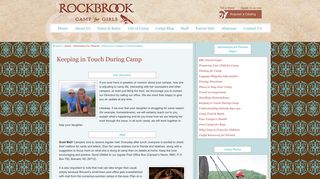Parent - Camper Communication | Child Camp Mail | Rockbrook