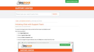 Initiating Chat with Support Team - BigRock Help Center – Customer ...