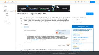 Rocket Chat - Login via Rest API - Stack Overflow