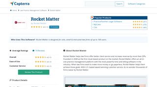 Rocket Matter Reviews and Pricing - 2019 - Capterra