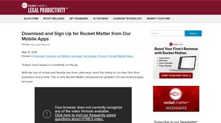 Download and Sign Up for Rocket Matter from Our Mobile Apps