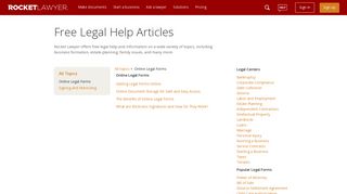 Online Legal Forms | Rocket Lawyer