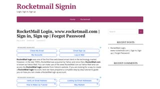 RocketMail Login, www.rocketmail.com | Sign in, Sign up | Forgot ...