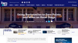 Using Rocketmiles to Earn Points and Miles on Hotel Stays