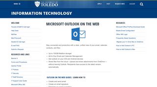 Microsoft Outlook on the Web - University of Toledo