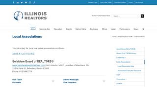 Local Associations | About | Illinois REALTORS®