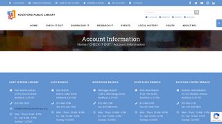 Account Information - Rockford Public Library