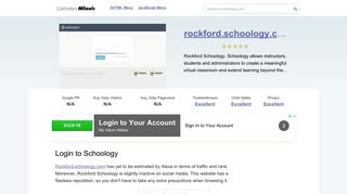 Rockford.schoology.com website. Login to Schoology.