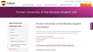 University of the Rockies - Former Student Information | Ashford ...