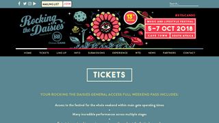 Tickets – Rocking the Daisies