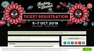 Book tickets for Rocking the Daisies 2018 | Quicket