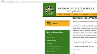 POWERSCHOOL PARENT PORTAL • Page - Richmond County ...