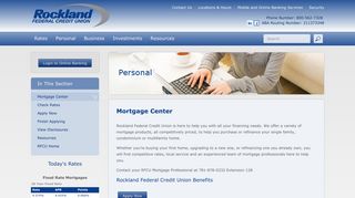 Rockland Federal Credit Union – Mortgage Application System - Index