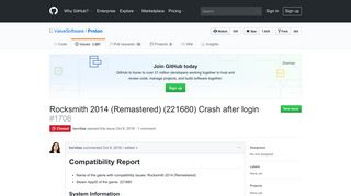 Rocksmith 2014 (Remastered) (221680) Crash after login · Issue ...