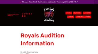 Royals Audition Information — RiverCity Rock Star Academy