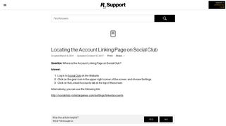 Locating the Account Linking Page on Social Club - Rockstar Games ...